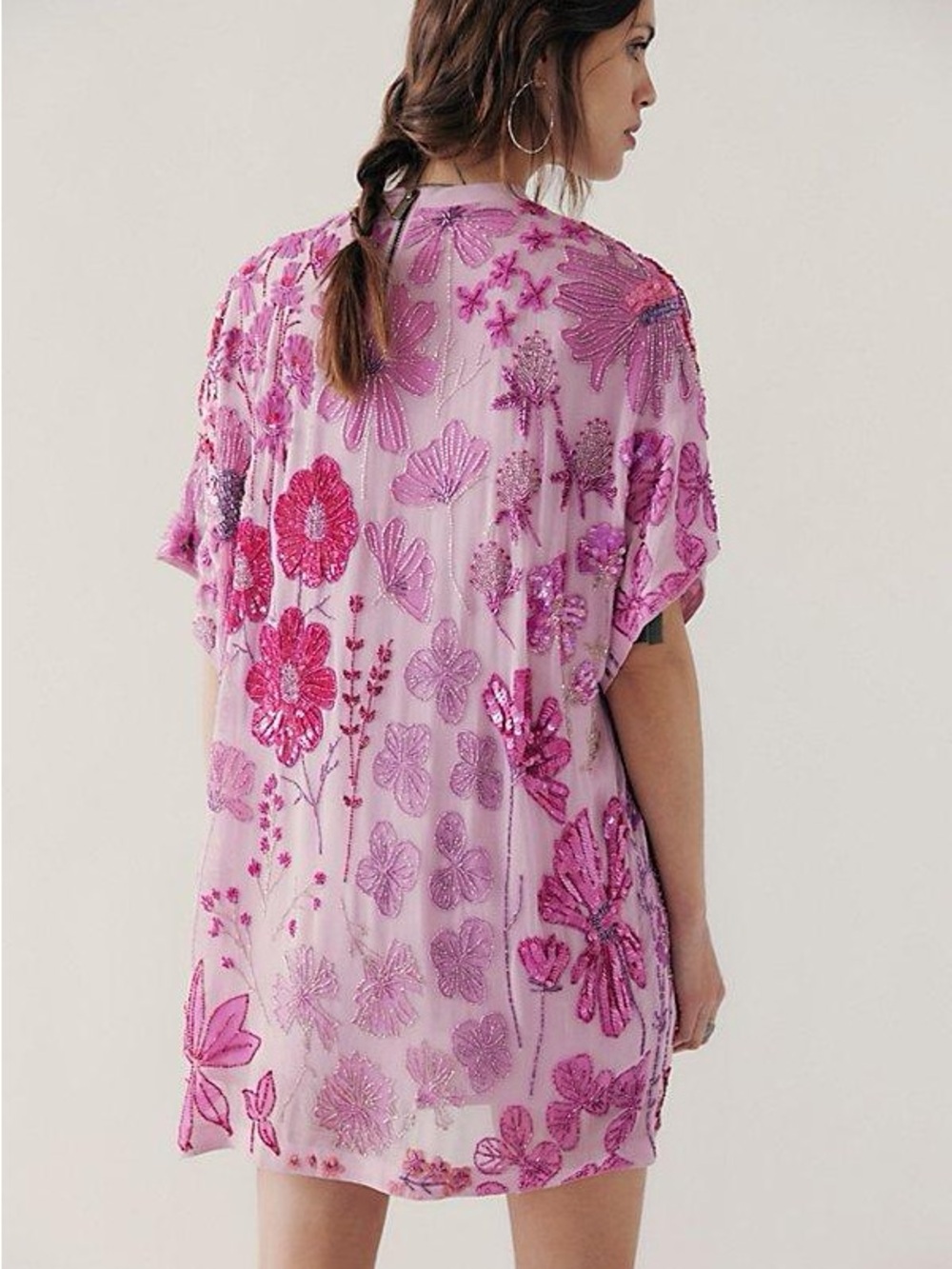 Free People Pink Jewel Embroidered Mini Dress - Picture 2 of 9